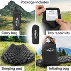 POWERLIX Ultralight Sleeping Pad for Camping with Inflating Bag– Compact Lightweight Camping Mat, Outdoor Backpacking Hiking Traveling Airpad Air Mattress Sleeping Mat