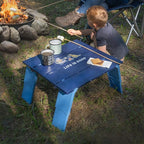 Life is Good Family Portable Outdoor Folding Table with Adjustable Height and Carry Bag for Beach, Camping, 30lb Weight Capacity, 22" x 20" x 16"