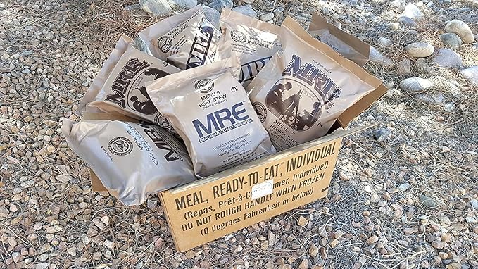 MRE 2019 Inspection Date Case, 12 Meals with 2019 Inspection Date, 2016 Pack Date. Military Surplus Meal Ready to Eat. (A-Case)