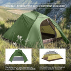 Naturehike Cloud Up 3 Person Backpacking Tent with Footprint - 3 Season Free Standing Lightweight 3 Person Camping Tent | with Footprint, Free Standing, Dome, Camping, Hiking, Waterproof