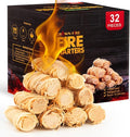 Fire Starters for Solo Stove Mesa, 32 Count BBQ Firestarter and Fireplace Accessories, Pellets for Bonfire and Firepit, Camping, Grilling, Cooking, Campfires, Charcoal, Wood, and Sticks (32 Rolls)