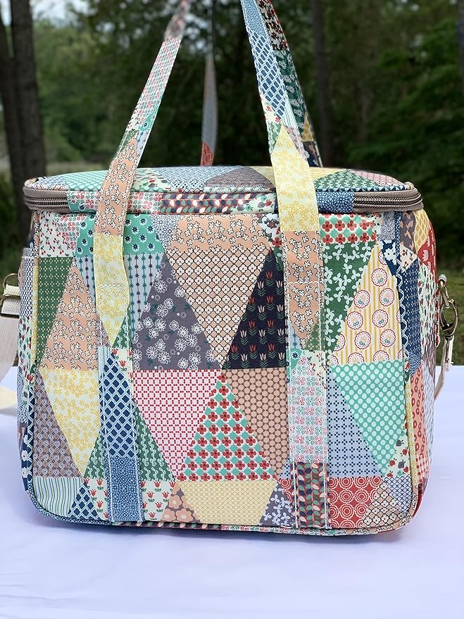 Kwang Min Insulated Insulated Cooler Bag,Reusable Large Lunch Bag for Women, Great for Outdoors,Camping,Party,Premium Quality,Adjustable Strap,Foldable