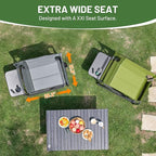 Timber Ridge XXL Extra Wide Foldable Directors Chair with Side Table, 500 lbs Heavy Duty Camping Chairs for Adults, Oversized Folding Lawn Chair for Lawn Beach Sports Outdoor, Blue