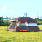 KTT Extra Large Tent 10-12-14 Person(Style-B),Family Cabin Tents,2 Rooms,3 Doors and 3 Windows with Mesh,Straight Wall,Waterproof,Double Layer,Big Tent for Outdoor,Picnic,Camping,Family Gathering