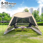 12'x12' Camping Screen Tent - Portable Screen Canopy 8-10 Person&Instant UV Resistant Sun Shelter,Easy to Set Up&Mosquito Net Tent&Waterproof,Suitable for Family Camping Trip,Backyard,Picnic