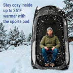 Sports Tent: Flycoop Portable Weather Pop Up Pod 1 Person to Provide Shelter from Wind Rain and Cold Weather Shelter for Outdoor Activities, Sports Events, Camping and Hiking