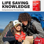 Small First Aid Kit for Car, Travel & Home - Emergency Kit for Hiking, Camping, Backpacking and Outdoors - Includes Zip Stitch Wound Closure Strips