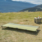 TIMBER RIDGE 20-Second Quick Set-Up Camping Cot, Lightweight Aluminum Folding Cot Low Profile with Zipper Closure, Portable Carry Bag for Camping, Travel and Outdoors, Support up to 225lbs, Green