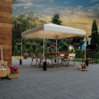 EROMMY 10x10 Pop Up Tent, Easy to Set Up Outdoor Canopy, Portable Gazebo for Events, Parties, Camping with Wheeled Bag, 4 Sand Bags, 4 Ropes and 8 Spikes(White)