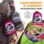 Foxelli Camping Hammock – Ultralight Hammock for Backpacking, Hiking, Festivals, Travel - Easy Setup with Tree-Friendly Ropes & Steel Carabiners, Heavy Duty Parachute Nylon