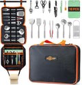 Portable Camping Cooking Utensils Set, Camp Kitchen & Campfire Cooking Equipment, RV Essentials, Camper Must-Haves Accessories, Outdoors Cookware, Christmas Stocking Stuffers Gifts