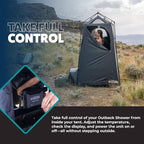 Kakadu Outback Shower Tent, Portable Privacy Shelter, Outdoor Camping Toilet Tent, Changing Room, Sturdy, Easy Setup - with LED Light, Carry Bag, Towel Rod