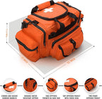 ASA TECHMED First Aid Responder EMS Emergency Medical Trauma Bag Deluxe, Orange