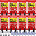JJ CARE Fire Blanket for Home 40"x40" + 8 Hooks & 8 Gloves, Fire Suppression Blanket, Emergency Fire Blanket for People, Fire Blanket Kitchen, Emergency Use - White