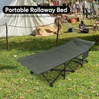 Northroad Camping Cot for Adults with Cushion and Pillow, Portable Folding Bed for Sleeping, Lightweight Tent cot with Carry Bag Supports 450 lbs (Green)