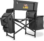 NCAA LSU Tigers Fusion Camping Chair with Side Table and Soft Cooler - Beach Chair for Adults - Lawn Chair