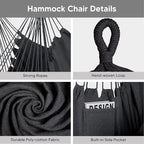 SUNCREAT 2-in-1 Convertible Portable Double Hammock with Stand Included, Outdoor Hammock and Stand, Patented, Natural Tassel