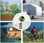 6 inch 100 Piece Heavy Duty 5mm Ball Bungee Canopy Cord by Wellmax, Green Camo Color