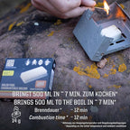 Esbit Ultralight Folding Pocket Stove with Six 14g Solid Fuel Tablets steel, Small - Original