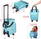 dbest Products Ultra Compact Cooler Smart Cart 360 Insulated Collapsible Rolling Tailgate BBQ Beach, Moroccan Tile