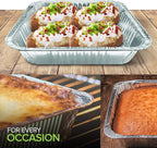 Stock Your Home 9x9 Aluminum Foil Pans - 8.75" L Rim (30 Pack) Square Tins for Toaster Oven- Cooking Lasagna, Casserole, and Doing Food Prep - Disposable Baking Pan for Cake or Brownie Dish