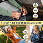 TREKOLOGY ALUFT Pro Inflatable Camping Pillow with Removable Foam-Padded Case - Camp Pillow for Camping & Hiking, Backpacking, Airplane, and Travel - Add to Your Outdoor Backpacking Gear Essentials