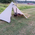 DANCHEL OUTDOOR Backpacking Hot Tent with Stove Jack, 4 Season Lightweight Tipi Tent for 2/4/6 Person Winter Camping Hunting, 10.5FT-16.4FT
