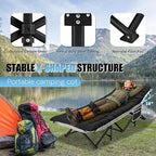 HABUTWAY Camping Cot, Portable Camping Cot for Adult, 28" Wide Sleeping Cot Max Load 600LBS with Thick Mattress and Carry Bag, Portable Camping Bed for Outdoor Camping/Office, Home Nap