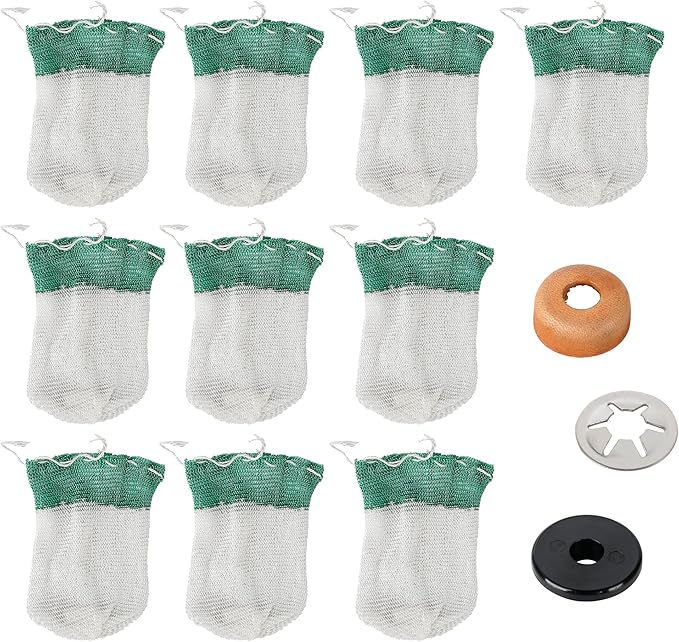 10-Pack Propane Lantern Mantles & 3000005094 Pump Cup Replacement Kit for Coleman Outdoor Camping Fueled Lighting