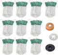 10-Pack Propane Lantern Mantles & 3000005094 Pump Cup Replacement Kit for Coleman Outdoor Camping Fueled Lighting