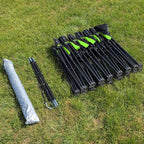QUICKPLAY PRO Portable Folding Soccer Team Bench with Canopy Shelter | Heavy-Duty, Fast Set-Up Weatherproof Sideline Seating | 4, 6, and 9 Seat Options for Sports, Camping & Outdoor Activities