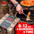 300 pcs Fire Starter - Natural Fire Starters for Campfires, Fire Pit, Pizza Oven, Fireplace, Smoker, BBQ, Pellet Stove & Wood - Fire Starters for Grill, Charcoal Starter