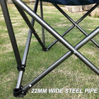 Oversized Camping Chair Portable Folding Camping Chairs with Side Pocket Cup Holder and Carry Bag Heavy Duty Outdoor Camping Chairs for Adults, Fishing, Sports, Trip, Support 500lbs, Blue