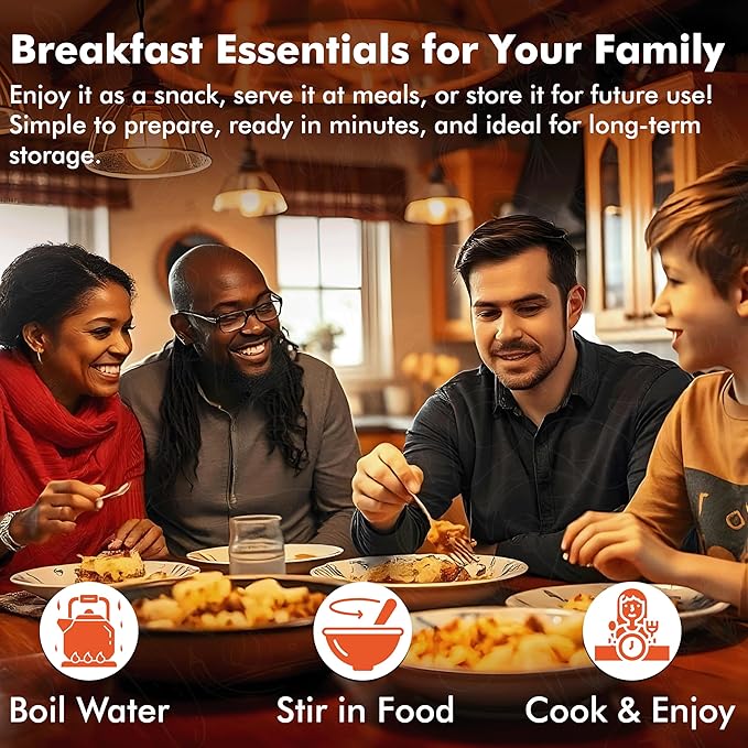 Numanna Family Pack with Meat Bucket 1,752 Servings | 12-Months Emergency Meals | Easy to Prepare for Everyday Use, Prepping & Camping | 25+ Year Shelf Life | Made in USA | Food-Grade Bucket