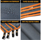 Tent Footprint - Waterproof Camping Tarp with Heavy Duty Grommet, Ultralight Outdoor Tent Floor Mat, PU3000mm Ground Sheet for Backpacking, Hiking, Hammock, Picnic, Beach