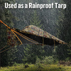 Night Cat Triangle Hammocks 2-Persons: Lay Flat 3 Point Hammock Tent with Bug Net Rainfly 13ft 440 LBS