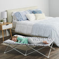 Regalo My Cot Pal Extra Long Portable Toddler Bed – Foldable Kids Travel Cot for Sleepovers, Naps & Camping, Lightweight Steel Frame with Removable Pillow