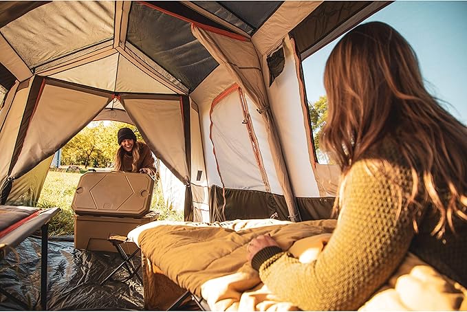 Bushnell Instant Tent | 6 Person / 9 Person / 12 Person Shield Series Instant Tents Cabin Design Perfect for 3 Season Family Camping, Hunting, and Fishing with Fast Setup | Instant Tents, Cabin Design, Family Camping, Hunting, Fishing, Fast Setup