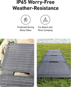 Anker Solix PS30 Solar Panel, 30W Foldable Portable Solar Charger, IP65 Water and Dust Resistance, Ultra-Fast Charging, Charges 2 Devices at Once, for Camping, Hiking, and Outdoor Activities.