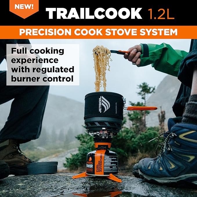 Jetboil TrailCook 1.2L Camping and Backpacking Stove Cooking System with Adjustable Heat Control, New for 2026