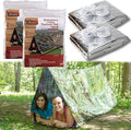 Emergency Thermal Tent -Reflective Mylar Survival Shelter-XL Size Waterproof Lightweight Tube Tent- Insulated Retains Heat & Fits 2 Adults in All Weather- Outdoors, Hiking, Bug Out Bag- 8 x 3 Feet
