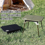 Ultralight Folding Camping Table - 2 Height Adjustable Portable Outdoor Picnic Beach Desk with Carry Bag,Compact for Backpacking,Camp,Travel,Patio