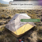 Naturehike Mongar 2 Person 3 Season Camping Tent Ultralight Backpacking Tent for Hiking Cycling