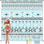 Beach Blanket Waterproof Sandproof Extra Large Beach Mat 79" X 83"/120"x108"for 1-8 Adults Quick Drying Durable Outdoor Picnic Mat for Beach Travel Camping Hiking