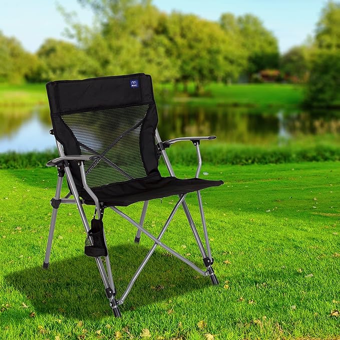 MACSPORTS Hard Arm Tension Chair, Black
