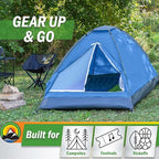 2 Person Camping Tent with Rain Fly and Carrying Bag - Lightweight Outdoor Tent for Backpacking, Hiking, or Beach Use by Wakeman Outdoors