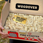 75 pcs Large Fire Starters for Fireplace, Natural Fire Starter for Campfires, for Wood Stove, BBQ, Grill, Pizza Oven, Outdoor Fire Pit, Chimney Charcoal Starter