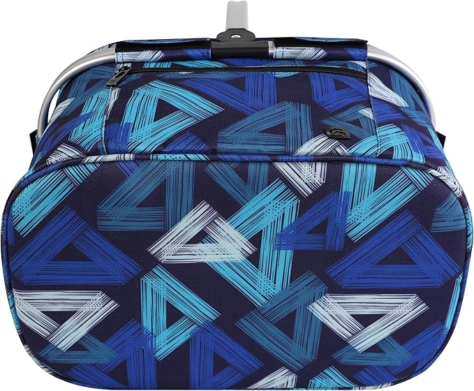 ALLCAMP Picnic Basket - Insulated Cooler, Thickening Foldable Picnic Basket with Removable Baskets & Sewn-in Frame, Basket for House Warming Gifts New Home(Triangle Pattern)