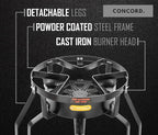 Concord Banjo 16” Single Propane Burner; 200,000BTU 1 Burner Portable Gas Stove