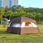 KTT Extra Large Tent 10-12-14 Person(Style-B),Family Cabin Tents,2 Rooms,3 Doors and 3 Windows with Mesh,Straight Wall,Waterproof,Double Layer,Big Tent for Outdoor,Picnic,Camping,Family Gathering